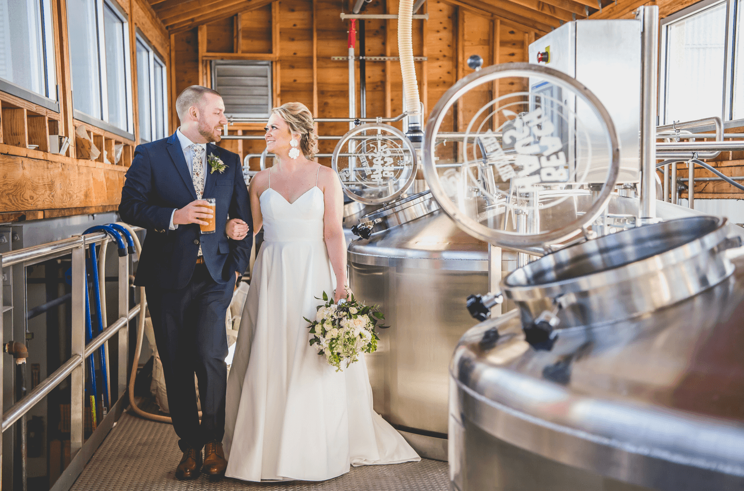 Wedding celebration at Beach Haus Brewery