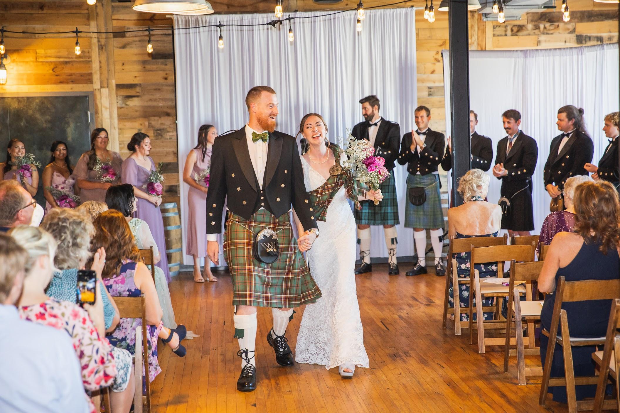 Modern brewery wedding ceremony at Beach Haus, Belmar NJ
